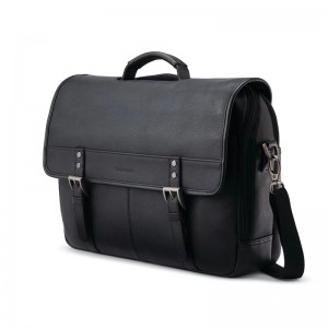 Geanta Pentru Laptop & Serviete Samsonite Clasici Piele Flapover Negrii | 317698-AYT