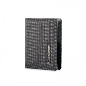 RFID Samsonite SXK RFID Passport Wallet Black/Silver | 619483-FJS