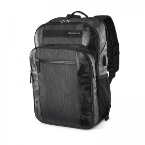 Rucsacuri Laptop Samsonite Quadrion Slim Backpack Black/Camo | 654097-ICV