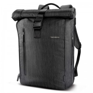 Rucsacuri Laptop Samsonite SXK Rolltop Backpack Black/Silver | 276935-ITA